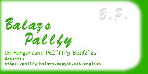 balazs pallfy business card